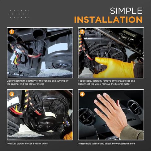 HVAC Blower Motor 700092 Compatible with Chevy 96-05 Astro, 95-02 Blazer, 94-04 S10, Compatible with GMC Safari Jimmy Sonoma Blower for GM3126114 8943248118 A/C Blower Motor Assembly in Kuwait