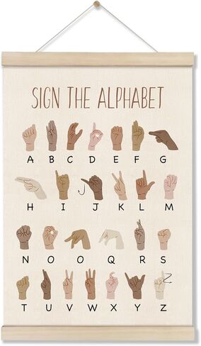 DOI-LANEE Woodland Tracks Poster Hanger Frame, Canvas Artwork Woodland Nursery, Jungle Nursery Decor, Animal Tracks Field Guide Sign, Forest Wall Art, Boy Wall Decor in Saudi Arabia