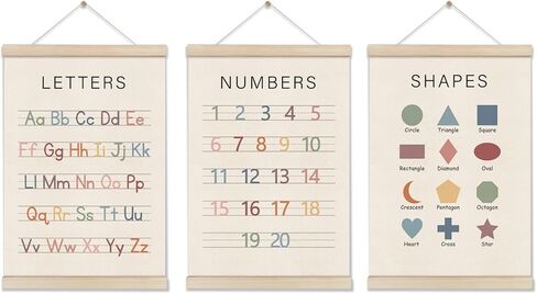 DOI-LANEE Woodland Tracks Poster Hanger Frame, Canvas Artwork Woodland Nursery, Jungle Nursery Decor, Animal Tracks Field Guide Sign, Forest Wall Art, Boy Wall Decor in Saudi Arabia