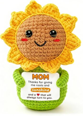 Thinking of You Sunflower Gift for Women – Crochet Sun Flower “You’re Marvelous", Positive Affirmation Desk Decor, Uplifting Cheer Up & Encouragement Gift for Best Friend or Coworker in Kuwait