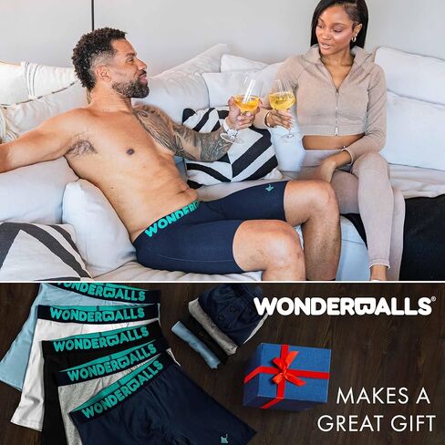 Wonderballs Long Boxer Briefs for Men - Certified Non-Toxic Ultra-Soft Peruvian Pima Cotton Modal Athletic Underwear for Men in Saudi Arabia