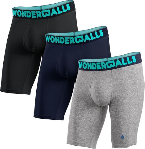 Wonderballs Long Boxer Briefs for Men - Certified Non-Toxic Ultra-Soft Peruvian Pima Cotton Modal Athletic Underwear for Men in Saudi Arabia