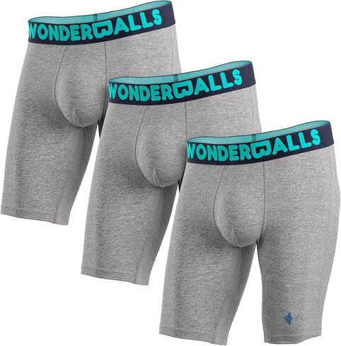 Wonderballs Long Boxer Briefs for Men - Certified Non-Toxic Ultra-Soft Peruvian Pima Cotton Modal Athletic Underwear for Men in Saudi Arabia