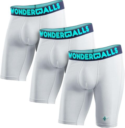 Wonderballs Long Boxer Briefs for Men - Certified Non-Toxic Ultra-Soft Peruvian Pima Cotton Modal Athletic Underwear for Men in Saudi Arabia
