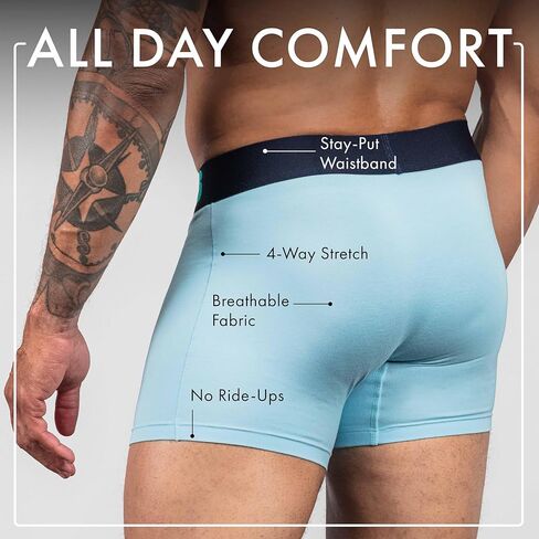 Wonderballs Short Boxer Briefs for Men - Certified Non-Toxic Ultra-Soft Peruvian Pima Cotton Modal Athletic Underwear for Men in Saudi Arabia