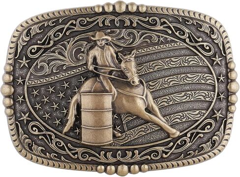 Western Belt Buckle for Men American Flag Deer Longhorn Bull Horse Cowboy Belt Buckles Rodeo Cowgirl Square Buckles in Saudi Arabia