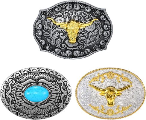 مجموعة غربية بإبزيم حزام من 3 قطع من KASBAH لنمط رعاة البقر in Kuwait