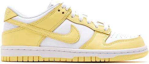 حذاء Nike Big Kid's Dunk Low أبيض/أصفر ناعم-أصفر ناعم (FB9109 126) - 6.5 in Kuwait