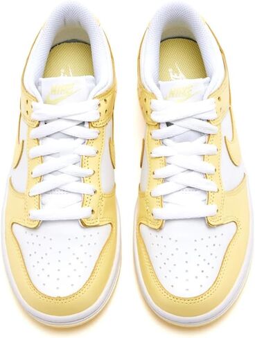 حذاء Nike Big Kid's Dunk Low أبيض/أصفر ناعم-أصفر ناعم (FB9109 126) - 6.5 in Kuwait