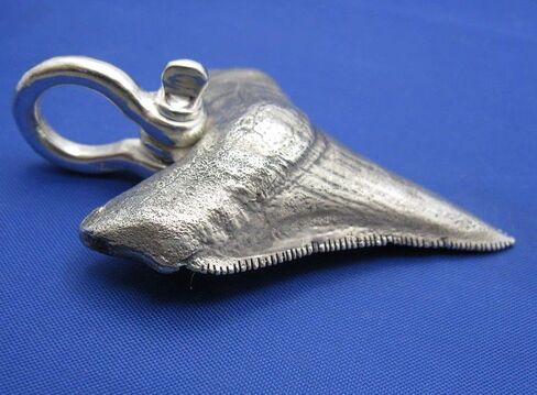 Extreme Unique Huge Big Giant Large Enormous Massive Monstrous Colossal Heavy Solid Custom Sterling Silver (Megalodon) Shark Tooth Pendant in Saudi Arabia