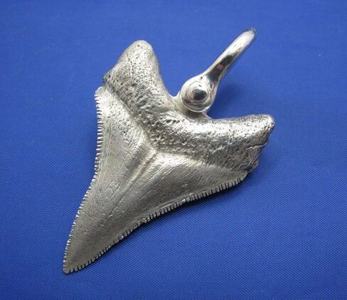 Extreme Unique Huge Big Giant Large Enormous Massive Monstrous Colossal Heavy Solid Custom Sterling Silver (Megalodon) Shark Tooth Pendant in Saudi Arabia