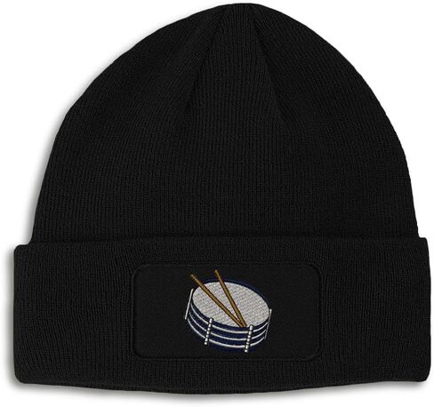 Speedy Pros Patch Beanie Snare Drum Embroidery Skull Cap Hats for Men & Women Acrylic Winter Hats One Size in Saudi Arabia