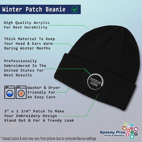 Speedy Pros Patch Beanie Snare Drum Embroidery Skull Cap Hats for Men & Women Acrylic Winter Hats One Size in Saudi Arabia