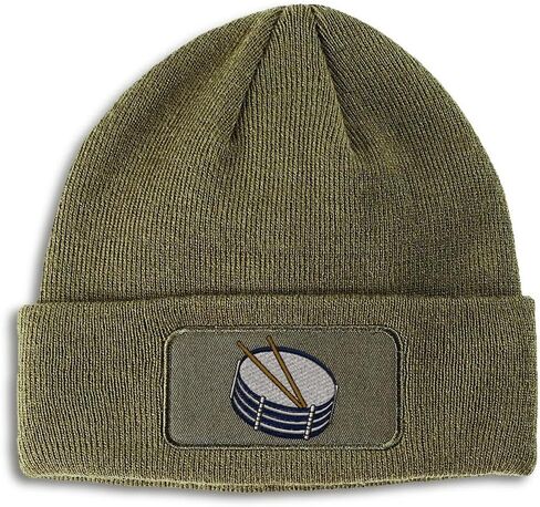 Speedy Pros Patch Beanie Snare Drum Embroidery Skull Cap Hats for Men & Women Acrylic Winter Hats One Size in Saudi Arabia