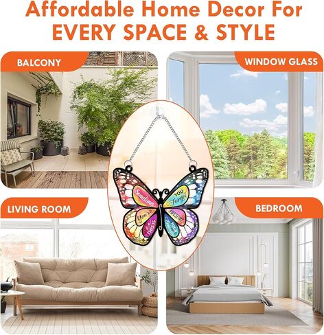 Macorner Acrylic Window Hanging Suncatcher Butterfly Window, Birthay Gifts for Women, Sometimes You Forget Your Awesome Thank You Gifts for Her, for Mom, Grandma, Wife, Friend in Saudi Arabia