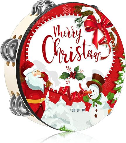 Dove Tambourines 8 Inch Cross Double Row Jingle Tambourine Bible Hand Bell Tambourine for Adults Pray Church Party Percussion Church Musical Instrument Hand Bell Clap Drum in Kuwait