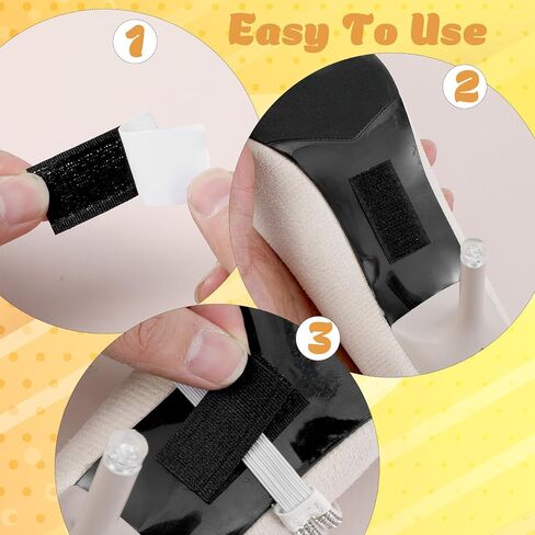 6 Pairs Shoe Straps for Heels, Anti-Loose Elastic High Heels Shoe Straps, Detachable Rhinestone Heel Strap for High-Heels, Sandals, Slippers Women Girls in Saudi Arabia
