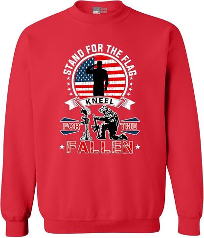أنا أقف من أجل العلم ركع من أجل The Fallen Patriotic (A) DT Crewneck in Kuwait