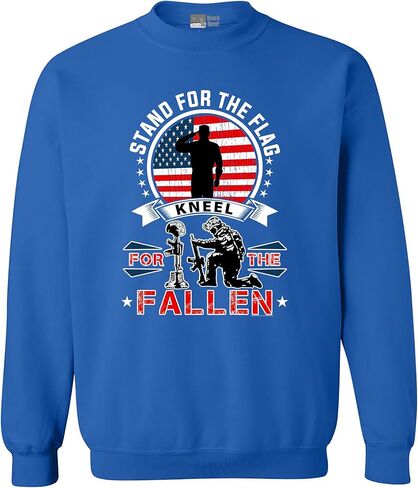 أنا أقف من أجل العلم ركع من أجل The Fallen Patriotic (A) DT Crewneck in Kuwait