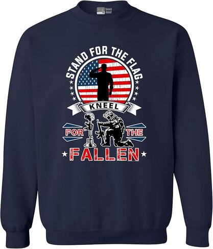 أنا أقف من أجل العلم ركع من أجل The Fallen Patriotic (A) DT Crewneck in Kuwait