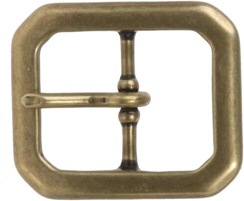 1 1/4 Inch Center Bar Single Prong Solid Brass Octagon Rectangular Belt Buckle in Saudi Arabia