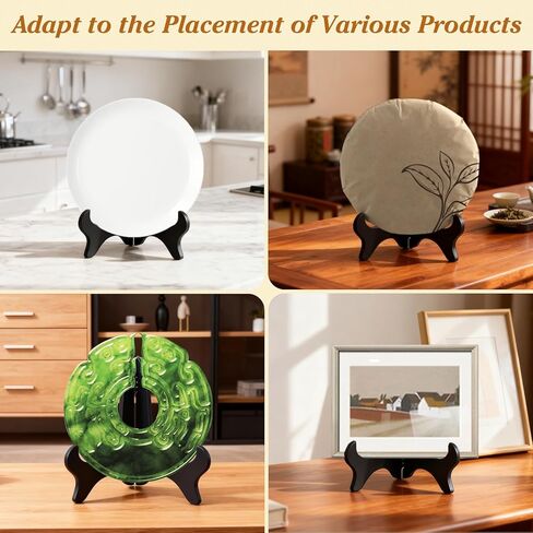 6Pcs 7 Inch Plate Stand, Small Folding Display Easels and Picture Holders for Decorative Picture Frame (Black) in Kuwait