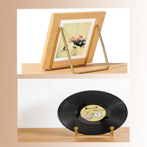 4 Pack Gold Mini Display Easels, Frame Holder Stands Versatile Welcome Sign & Photo Stand for Tabletop Decor, Plates, and Artistic Work in Saudi Arabia