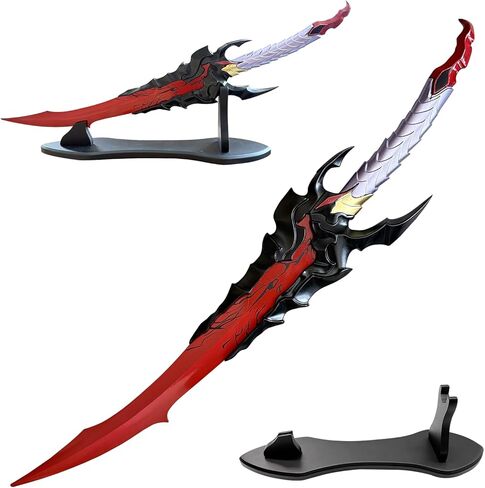 23.8" All Metal Stainless Steel Anime Kamish's Wrath Sword Sung Jingwoo with Display Stand for Collection, Cosplay Black in Saudi Arabia