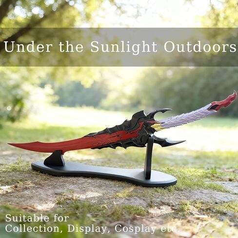 23.8" All Metal Stainless Steel Anime Kamish's Wrath Sword Sung Jingwoo with Display Stand for Collection, Cosplay Black in Saudi Arabia