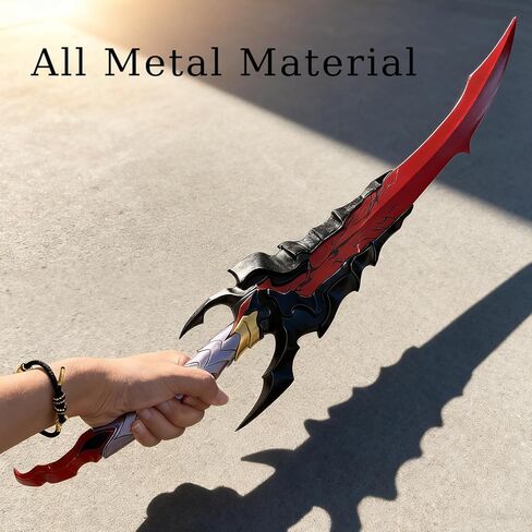 23.8" All Metal Stainless Steel Anime Kamish's Wrath Sword Sung Jingwoo with Display Stand for Collection, Cosplay Black in Saudi Arabia