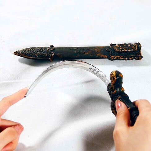 2 Pcs Pirate Sword Plastic Sword with Scabbard Fake Knife for Cosplay Costume Accessories Pirate Party Props Halloween Supplies 11.5 Inches (Bronze) in Saudi Arabia