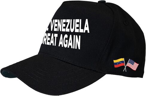 Make Venezuela Great Again Hat – Black Structured 5-Panel Mid-Crown Cap in Saudi Arabia