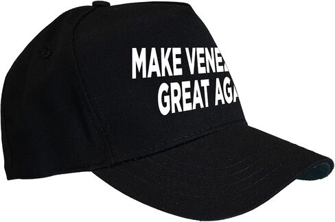 Make Venezuela Great Again Hat – Black Structured 5-Panel Mid-Crown Cap in Saudi Arabia
