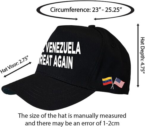 Make Venezuela Great Again Hat – Black Structured 5-Panel Mid-Crown Cap in Saudi Arabia