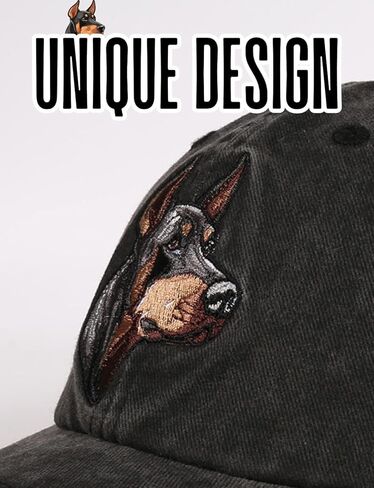 InnoBeta Doberman Pinscher Gifts for Men Women, Dobie Gifts, Adjustable Embroidered Hat Gifts, Grey in Saudi Arabia