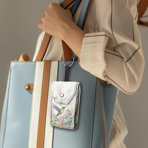 1 Pack Portable Tissue Bag Snap Pocket Tissues Mini Travel Holder Napkin Organizer Reusable Canvas Tissue Packs, Hummingbird Flower in Saudi Arabia