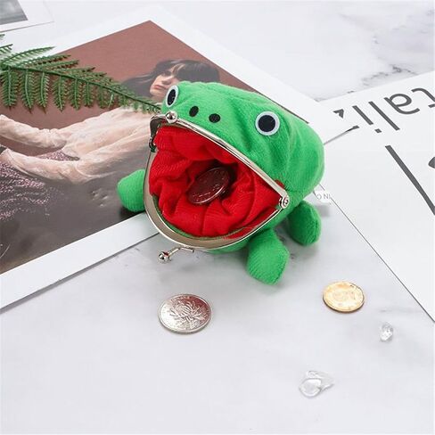 Cute Anime Frog Coin Purse – Plush Small Money Pouch, Fun Cosplay Gift for Fans in Saudi Arabia