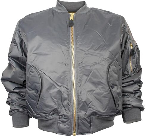 FOX OUTDOOR PRODUCTS MA-1 Flight Jacket - Retro Bomber Style with Water-Resistant Nylon Shell and Reversible Orange Liner in Saudi Arabia