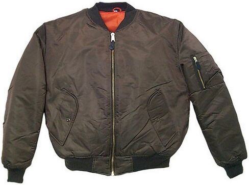 FOX OUTDOOR PRODUCTS MA-1 Flight Jacket - Retro Bomber Style with Water-Resistant Nylon Shell and Reversible Orange Liner in Saudi Arabia