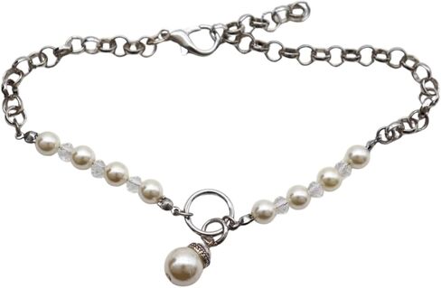 Trendy Fashion Jewelry Women Western Boot Chain Bling 2 Bracelet Silver Metal Imitation Pearl Beads Shoe Charm z272 PAIR in Saudi Arabia