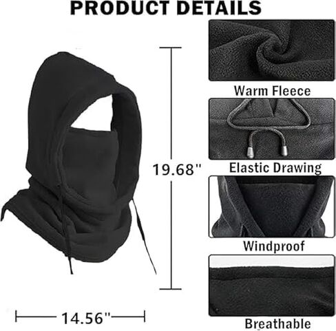 Balaclava Women - Winter Face Ski Mask Windproof Hat for Men and Women Cold Weather in Saudi Arabia