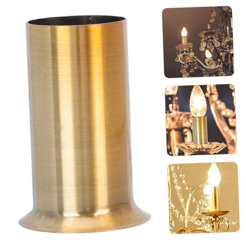 TEHAUX شمعة الثريا التشفيه كم 10 حزمة 30x80mm الحديد قاعدة غطاء الإضاءة الملحقات لمصابيح قلادة مناسبة لديكور المنزل والأحداث in Saudi Arabia