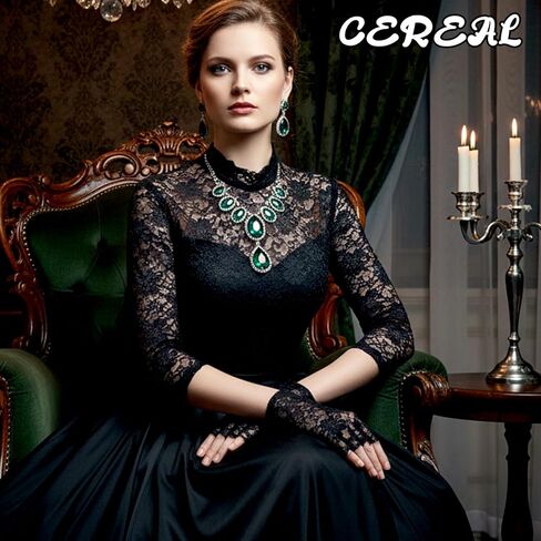 Women Short Lace Gloves, Sunblock Fingerless Bridal Wrist Glove, Short Black Lace Gloves Fingerless for Wedding, Tea Party, Cosplay, Costume, Opera Evening Prom in Saudi Arabia