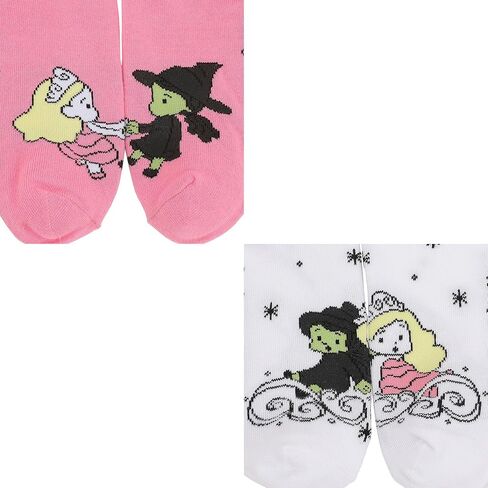 جوارب Bioworld Wicked Glinda and Elphaba النسائية الكاجوال مكونة من 4 قطع in Kuwait