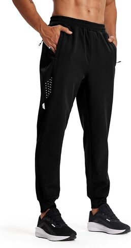 Men's Fleece Joggers Athletic Winter Warm Sweatpants Workout Gym Running Active Track Pants in Saudi Arabia
