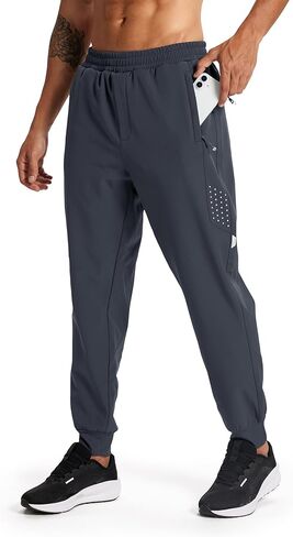 Men's Fleece Joggers Athletic Winter Warm Sweatpants Workout Gym Running Active Track Pants in Saudi Arabia