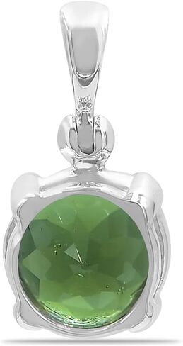 Starborn Genuine Moldavite Classic Faceted Pendant - 10 mm size in Saudi Arabia