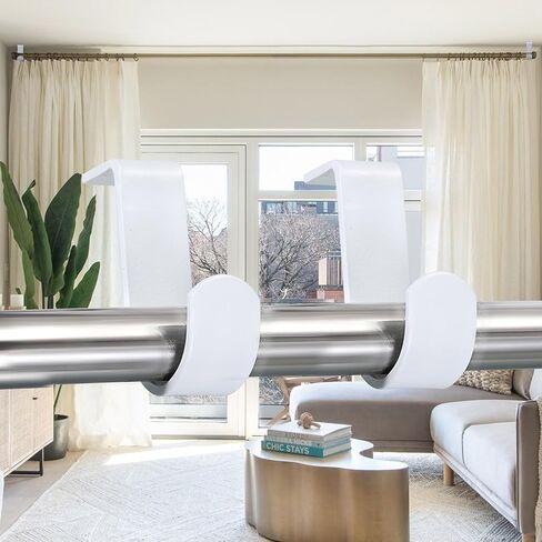 2 Pack Ceiling Curtain Rod Brackets, Sturdy Metal Curtain Rods Holders with Screws for 1 Inch Rod, Curtain Mounting Bracket for Ceiling Mount, Windows Drapes Curtains Hardware for Home Office in Saudi Arabia