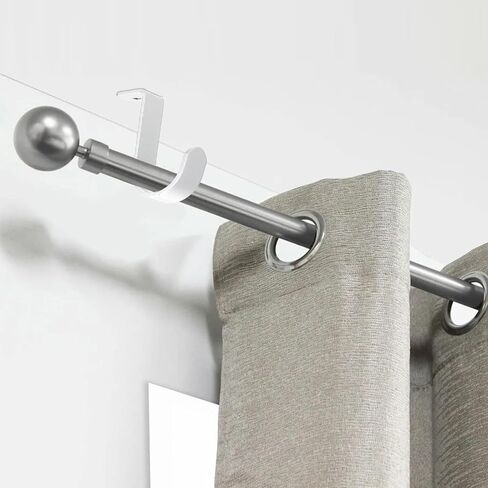2 Pack Ceiling Curtain Rod Brackets, Sturdy Metal Curtain Rods Holders with Screws for 1 Inch Rod, Curtain Mounting Bracket for Ceiling Mount, Windows Drapes Curtains Hardware for Home Office in Saudi Arabia