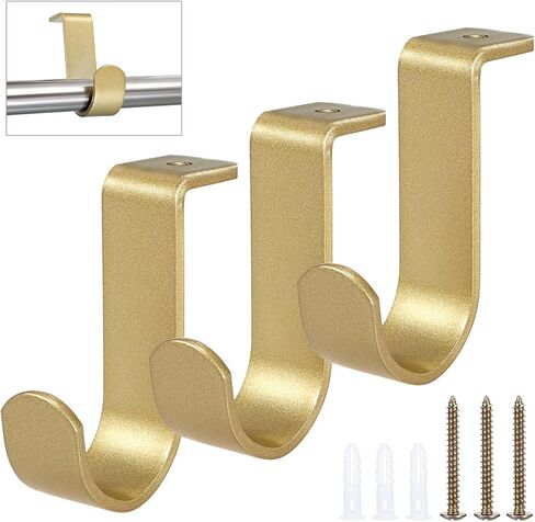 2 Pack Ceiling Curtain Rod Brackets, Sturdy Metal Curtain Rods Holders with Screws for 1 Inch Rod, Curtain Mounting Bracket for Ceiling Mount, Windows Drapes Curtains Hardware for Home Office in Saudi Arabia
